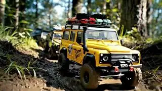 Mini 4x4 Convoy Conquers Mud! #RCCars #OffRoadAdventure #MiniLandRover #RCConvoy #TrailChallenge
