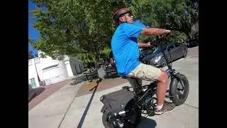Enjoying Lectric E-Bike around Savannah Ga ending at River Street.
