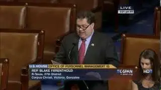 Congressman Farenthold Urges Support for OPM IG Act and Good Government Reforms