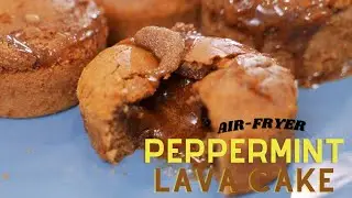 MAKE PEPPERMINT LAVA CAKE USING AIR FRYER! | HAVE AIR FRYER AT HOME?