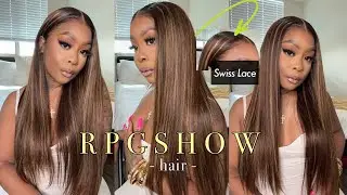 WOW! The Best Natural Hairline! Glueless Fit 2.0 Brown Hair w/ Highlights Wig | RPGSHOW