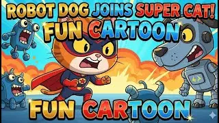 Funny Super Cat and Robo Dog Battle Toy Monsters | Kids Animation
