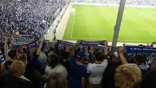 BLAU-WEIß; WIR WOLL`N...Astalavista - olè mit Echo - 1.FC Magdeburg  vs. FC Augsburg 13.08.2017
