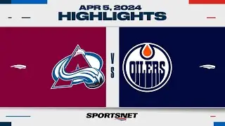 NHL Highlights | Avalanche vs. Oilers - April 5, 2024