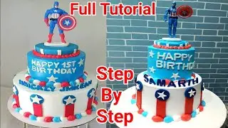 Captain America Theme Cake | Captain America Birthday Cake | Captain America Cake Design
