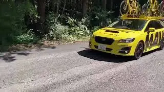 Drafting support and Bike Exchange from the Mavic car：Yamanakako Cycling Team