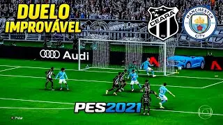 TIME PEQUENO x GIGANTE EM JOGO DECISIVO | SIMULA&Ccedil;&Atilde;O REALISTA PES 2021