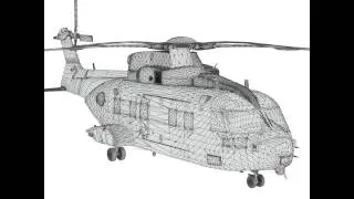 Augusta Westland EH101 Merlin HC3A transport helicopter 3D model from CGTrader.com