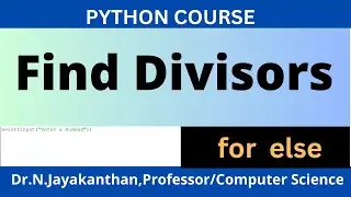 Python Program to Generate the Divisors of a Number