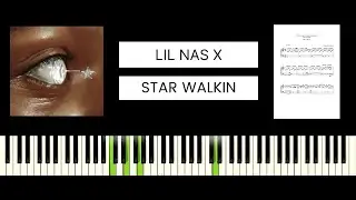 Lil Nas X - STAR WALKIN' (League of Legends Worlds Anthem) BEST PIANO TUTORIAL