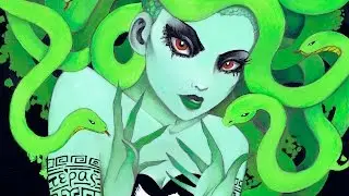 Medusa and Pegasus Speed Paint Demo Art Blog by Leilani Joy