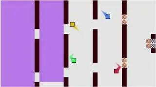 Square Race 2D compilation 🟦🟨🟥🟩   #simulation #squarerace