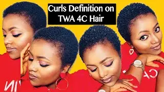 How To: Define Curls On Supper Short 4c Natural Hair (TWA)