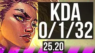 RELL & Xayah vs THRESH & Jinx (SUP) | 0/1/32 | EUW Master | 25.20