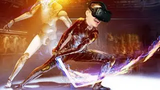 Blasting Robots in VR! - Raw Data Gameplay - VR HTC Vive