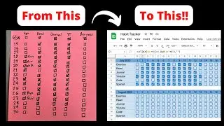 How to Make a Dynamic Habit Tracker in Google Sheets | Free Template Provided