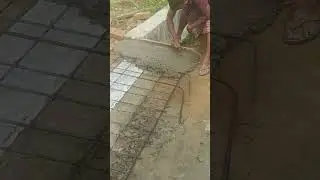 Put cement mix concrete for dalai drain