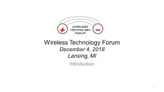 Wireless Tech Forum: Introduction (Patrick Colbeck)