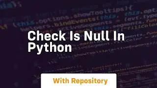 check is null in python