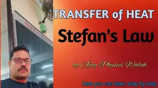 Unit: HEAT📖📚Chapter: Transfer of Heat 📖📚 Stefan's Law 📖a very important topic For +2 & Diploma All