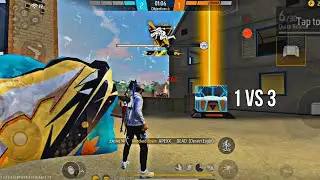 1 V 3 Custum Gameplay Free Fire | Headshots rain | Big Fight And Headshots | Barmuda Map