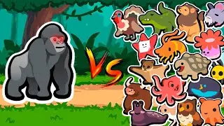 1 GORILA VS 100 ANIMALES