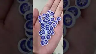 24 faceted purple ceramic buttons for shirt