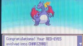 Shiny Charmander in HeartGold after 1,908 SR's and Evolutions into Charmeleon and Charizard