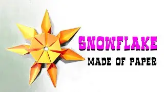 SEVEN-POINTED STAR №2 ON THE CHRISTMAS TREE ORIGAMI SNOWFLAKE PAPER №2