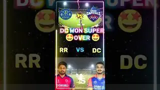 IPL match super over ll RR vs DC won super #cricket #ipl2025 #shortsfeed #superover #rrvsdc