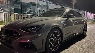 POV BACKROADS HYUNDAI SONATA N LINE WITH A2B PERFORMANCE  3 INCH HIGH FLOW DOWNPIPE MIDPIPE EXHAUST
