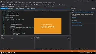 C# Splash Screen | Timer