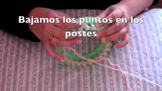 C&oacute;mo tejer una flor en un telar redondo