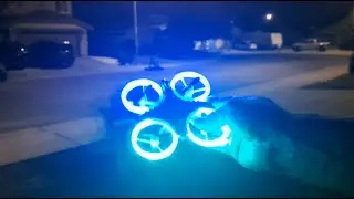THE LED RC JET DRONE NIGHT TEST 5-INCH MINI DRONE FIRST OUTDOOR FLIGHT SUPER CHEAP SUPER FUN!