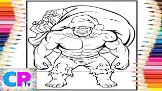 Hulk Tries to Lift Santa's Sack/Hulk Imitates Santa Claus/Art Therapy/Coloring Process