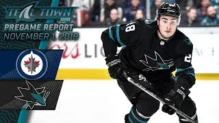 Pregame Report: San Jose Sharks vs Winnipeg Jets - 11/1/19