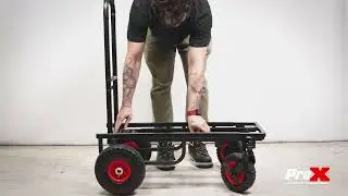 ROLL & RUN&trade; Folding 8-in-1 Multi-Cart Rolling Utility Dolly Height Adjustable Rolling H