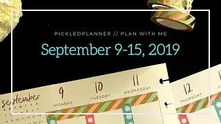 Gold Foil Washi Plan with Me - Sep.9-15, 2019 // Classic & Mini Happy Planners // PickledPlanner