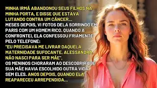 Minha irmã abandonou seus filhos na minha porta e disse que estava lutando contra um câncer