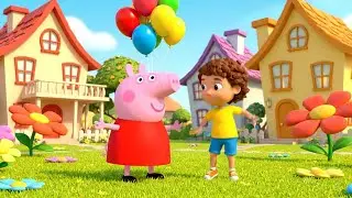 Peppa Pig&rsquo;s Balloon Popped with a Pop | Kids Songs & Nursery Rhymes