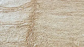 Vintage Moroccan Rug &ndash; Minimalist Modern Deco Beige with Subtle Texture BB8974