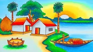 মনের মত দৃশ্য আকাঁ। Doring video...! #art #drawing #artist #foryou #artvideo #drawingvideo