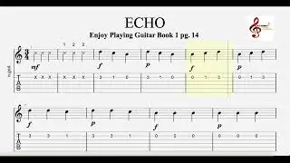 Echo - Enjoy Playing Guitar Book 1 pg.14 | Notes & TAB