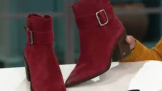 Sam Edelman Suede Ankle Boots with Buckle - Leonia on QVC