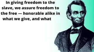 In giving freedom to the slave.............