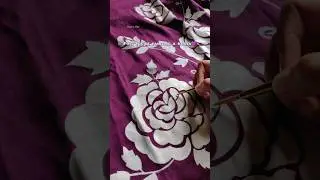 Painting on Fabric || Kurta💜|| DIY #acrylicpainting #trending #viral #art #process #diy #painting