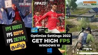 Optimize PC for Gaming to get High FPS Tamil | Nvidia Boost |  LAG FIX 2022 | Windows 10 ✔️