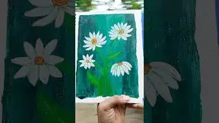 easy Daisy flower painting #painting #shorts #easypainting
