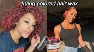 Trying Colored Hair Wax On My Curly Hair | Azlia Williams