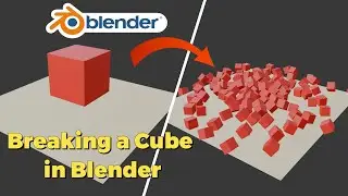 Breaking a Cube in Blender &ndash; Easy Animation Tutorial! no addons